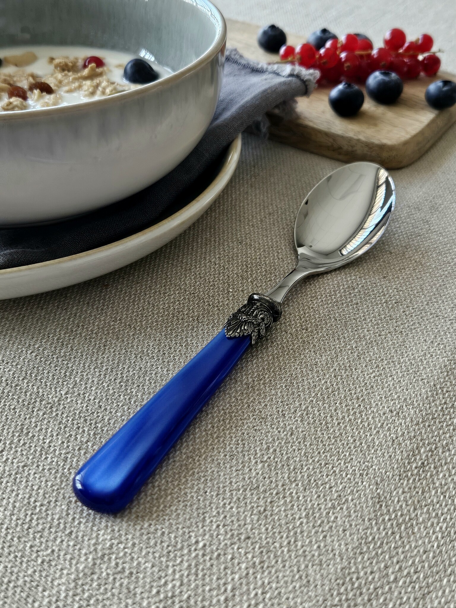 Lepel, Blauw (parelmoer), voor het ontbijt, EME Napoleon