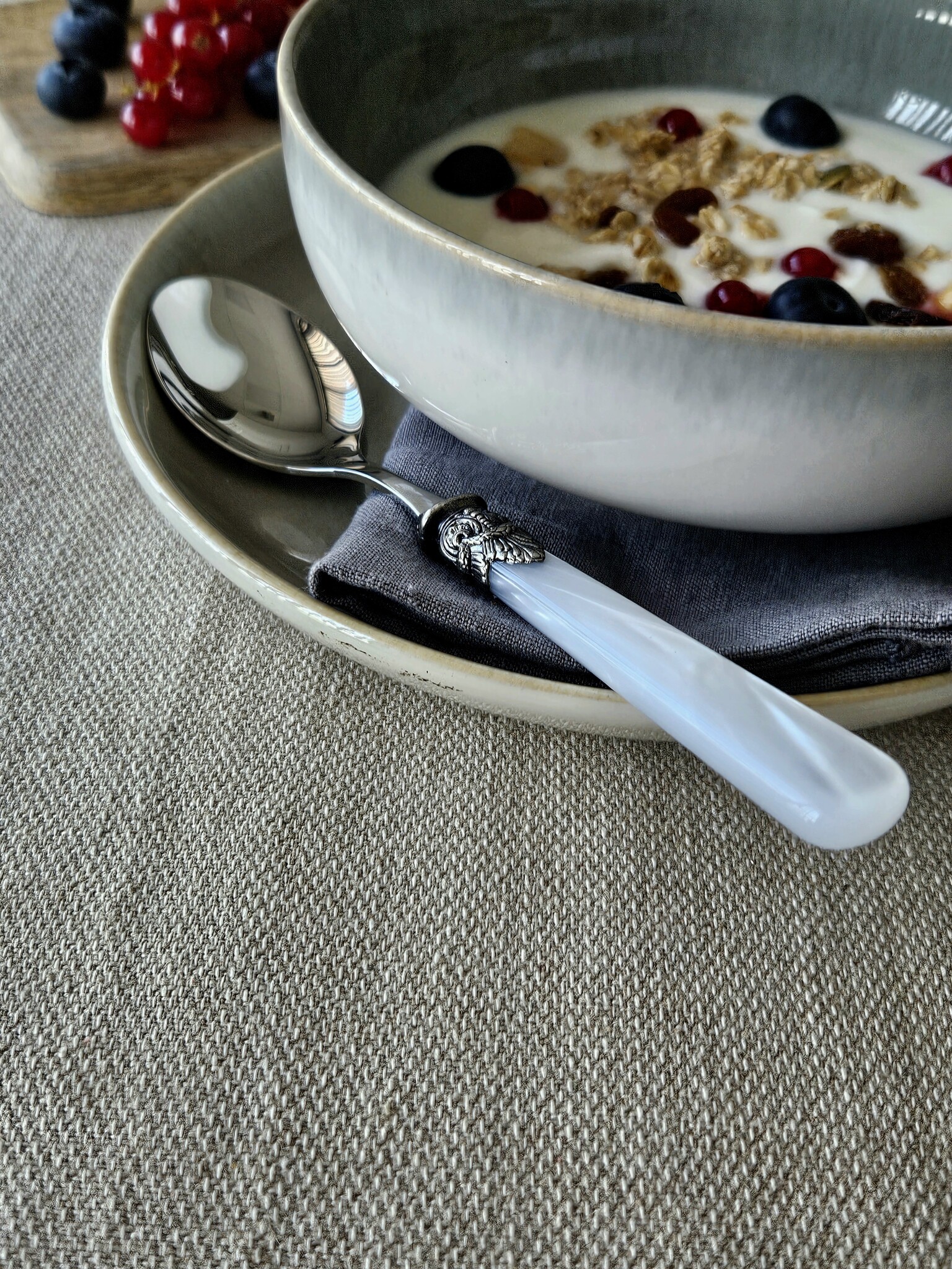 Cuchara, Blanco (brillo nácar), Desayuno