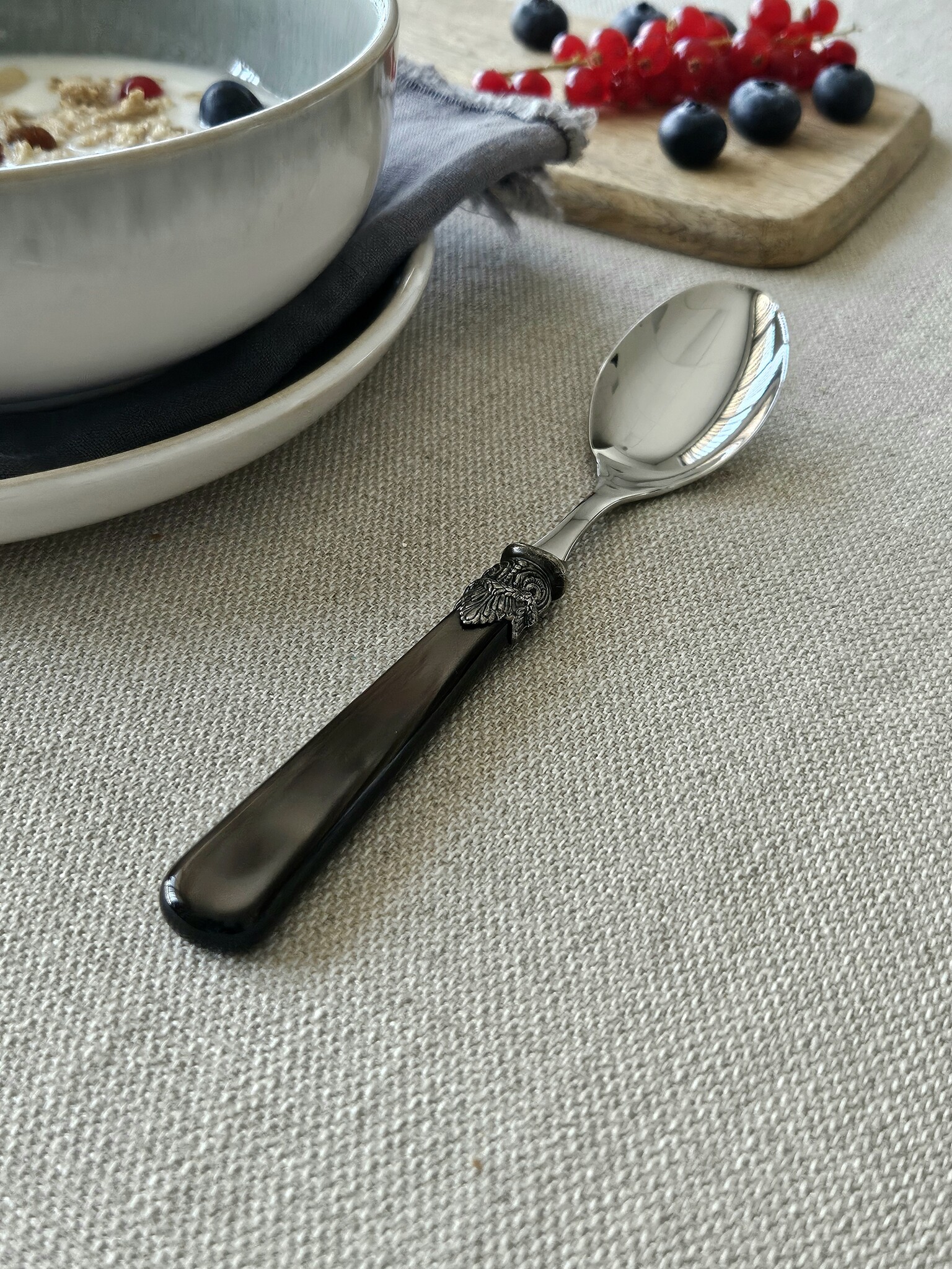 Cuillère, Marron (éclat nacré), Petit-Déjeuner