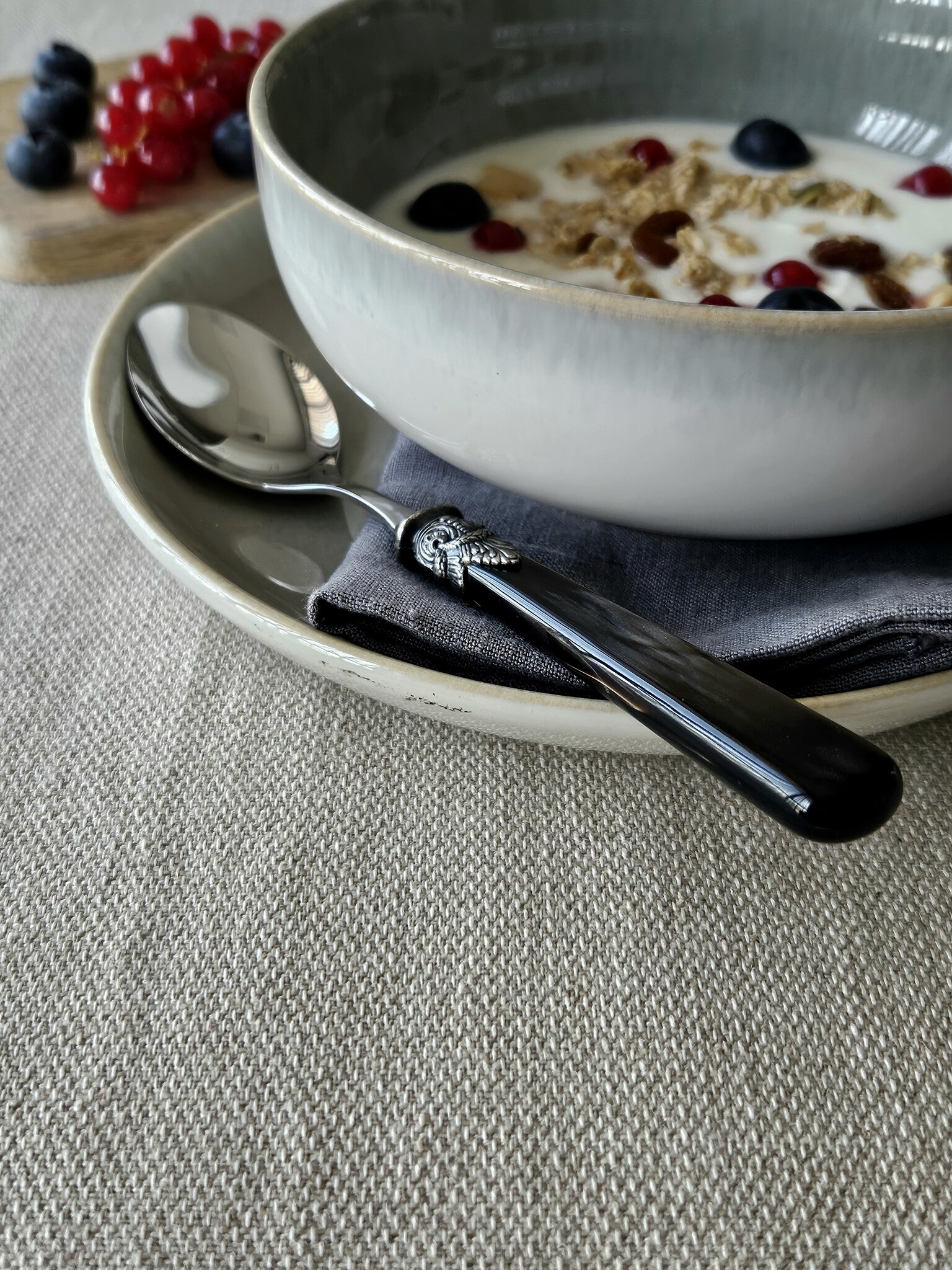 Cuillère, Marron (éclat nacré), Petit-Déjeuner