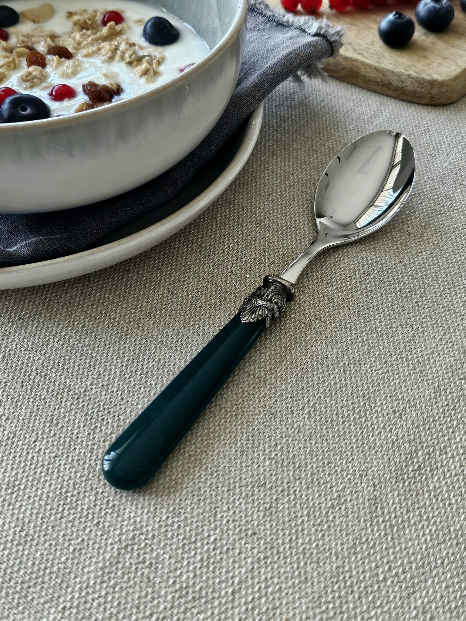 Cuillère, Vert (mat), Petit-Déjeuner