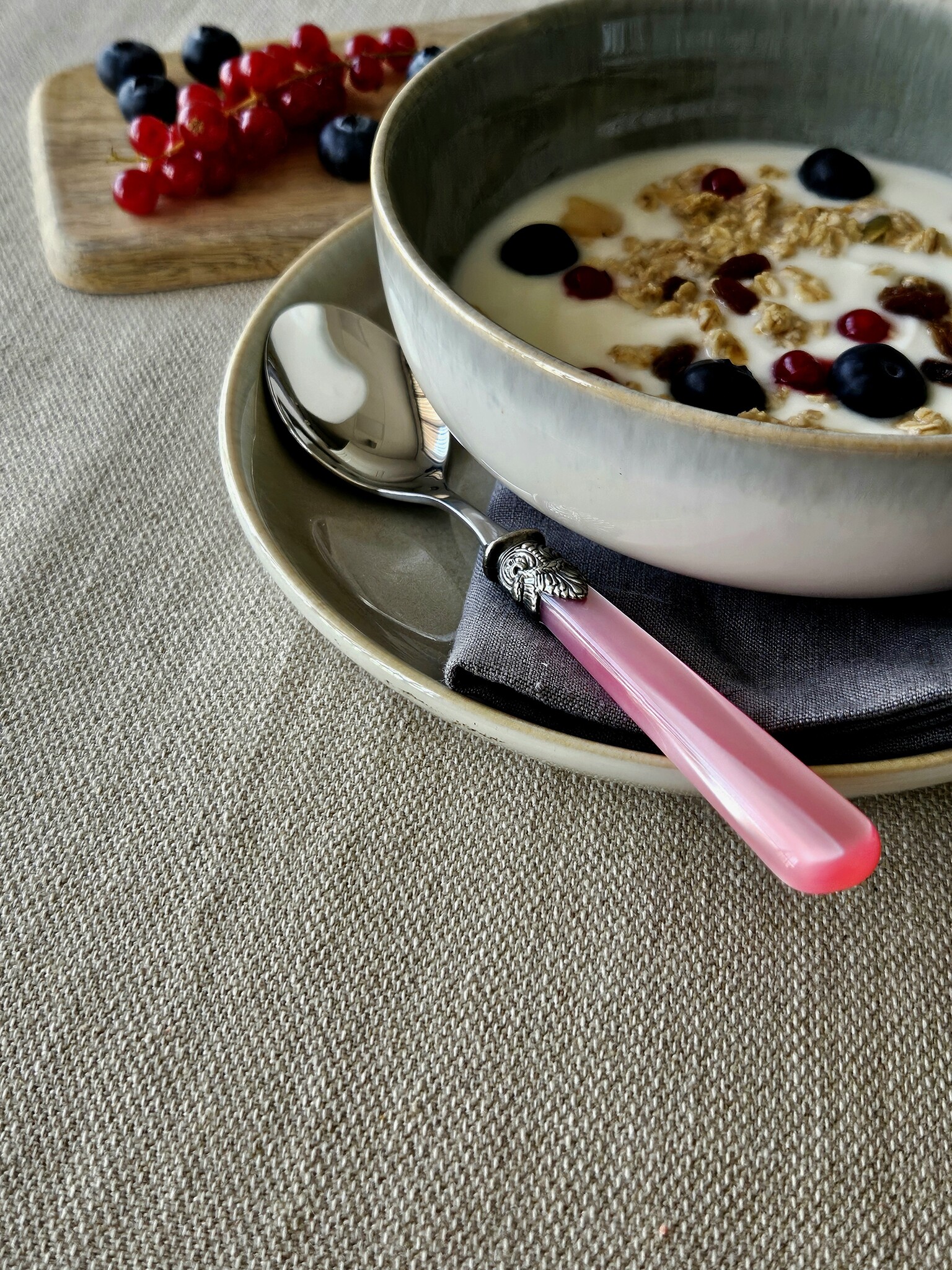 Cuchara, Rosa (nácar), Desayuno