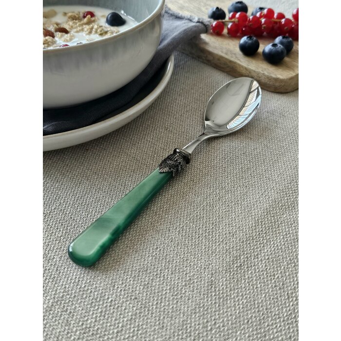 Lepel, Groen (parelmoerglans), Ontbijt