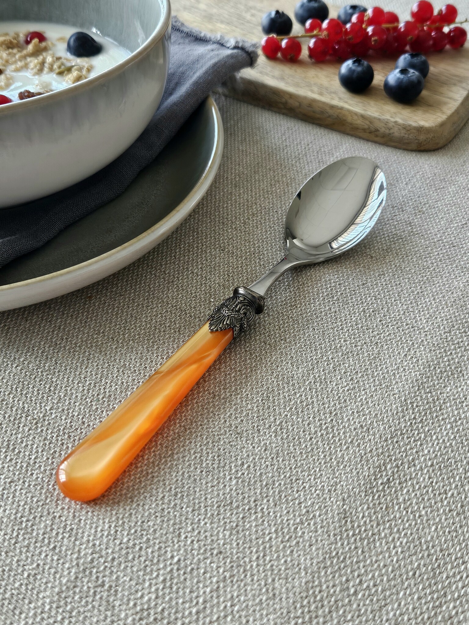 Spoon, Orange (mother-of-pearl sheen), Breakfast