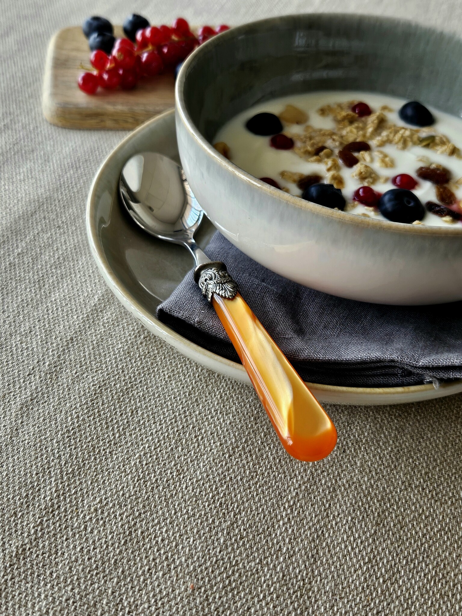 Spoon, Orange (mother-of-pearl), Breakfast