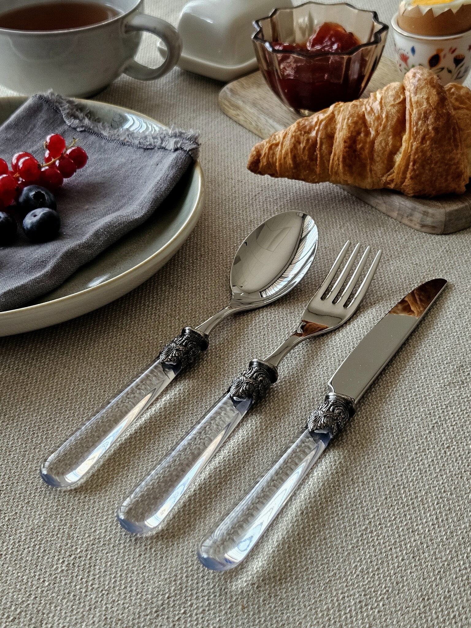 Cutlery Set, Transparent, Breakfast