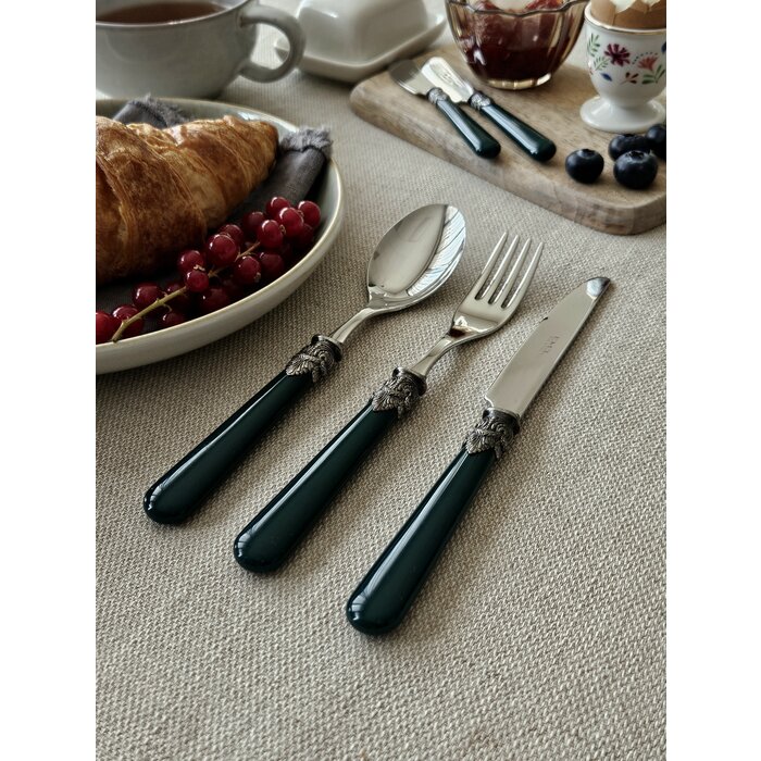 Juego de Cubiertos, Verde (liso), Desayuno