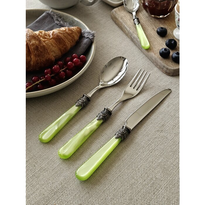 Service de Couverts, Vert Clair (nacré), Petit-Déjeuner