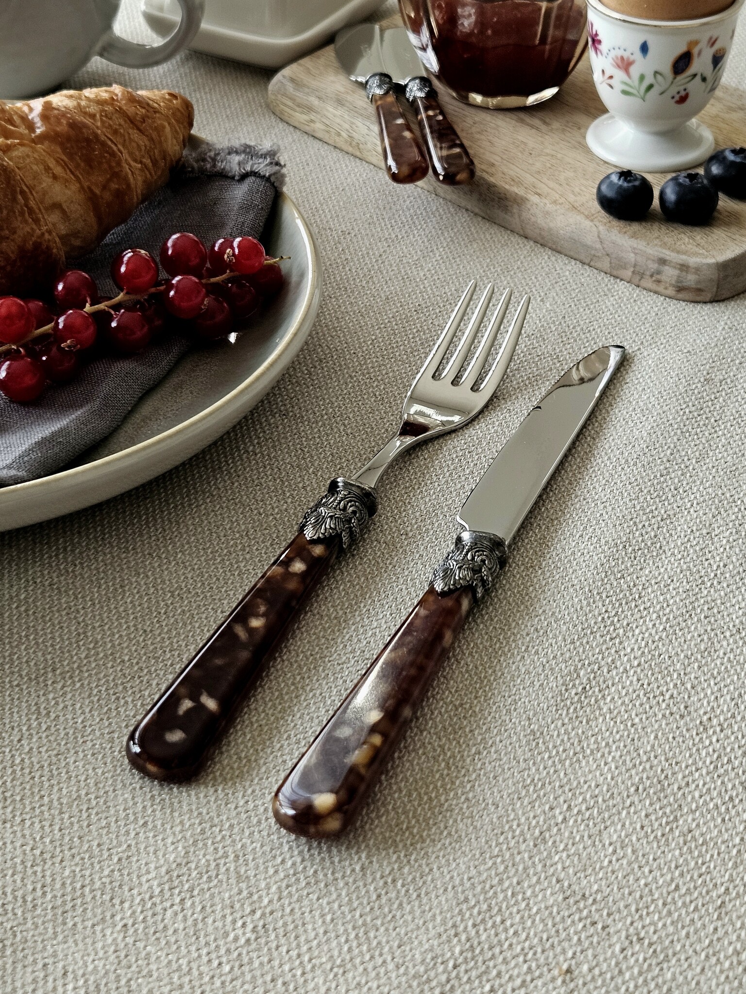 Fourchette, Marron (motif tortue), Petit-Déjeuner