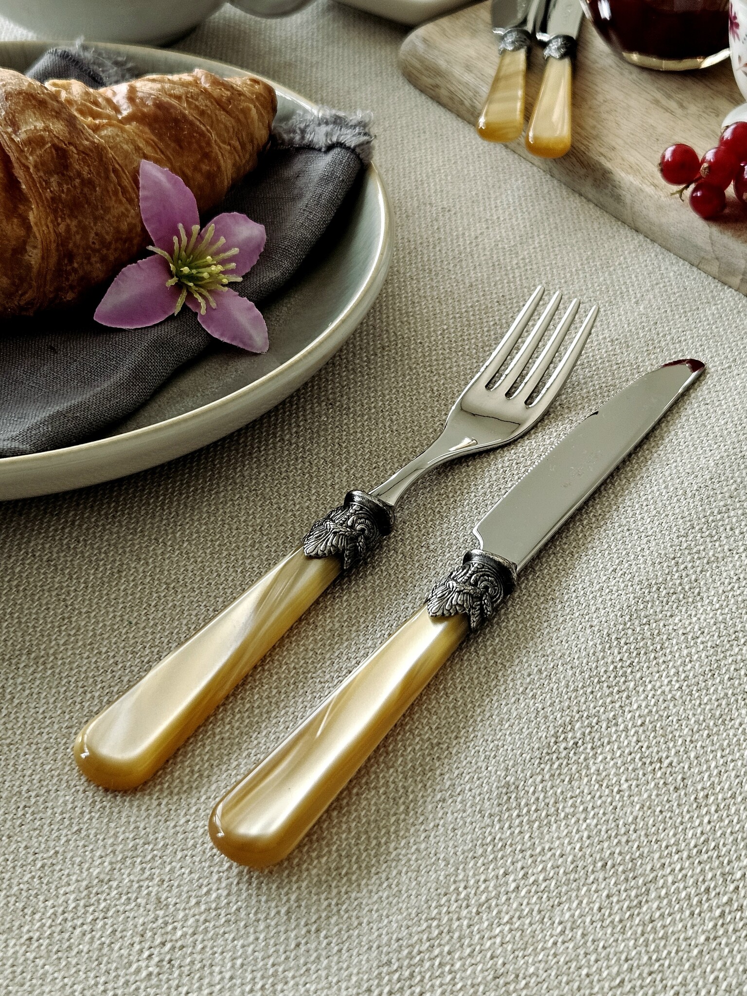 Tenedor, Miel Oro (brillo nácar), Desayuno