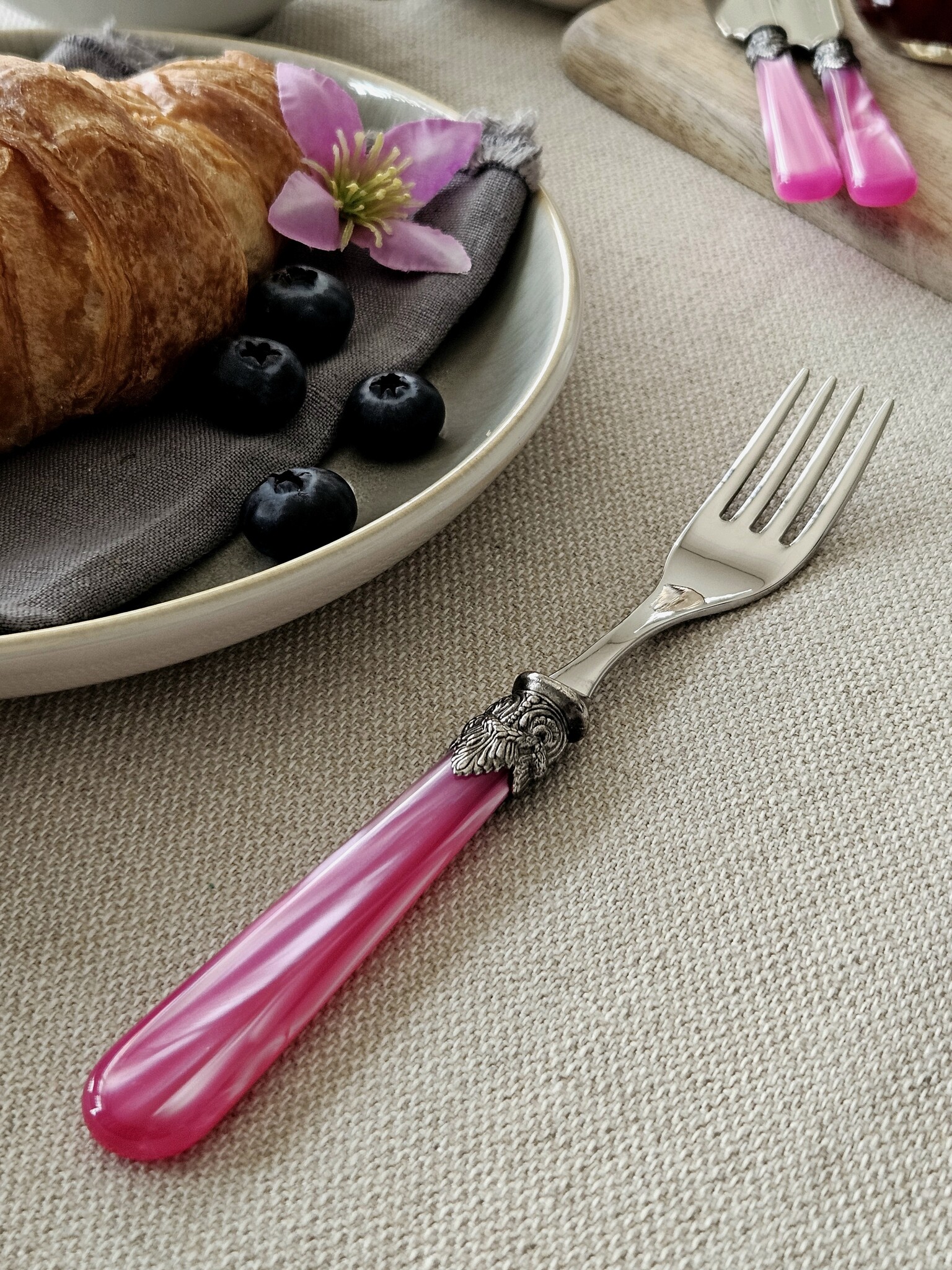 Gabel, Fuchsia (perlmuttglanz), Frühstück