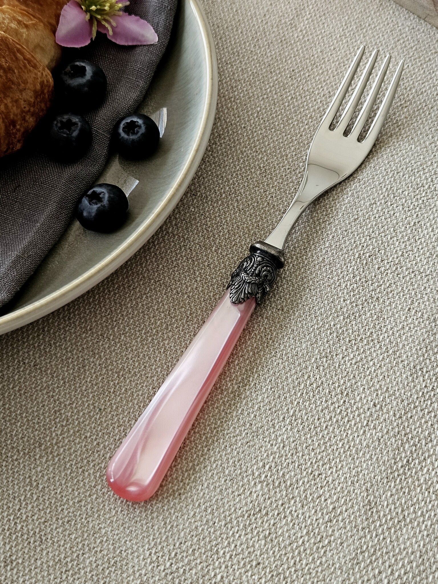 Frühstücksgabel, Rosa (perlmutt), EME Napoleon