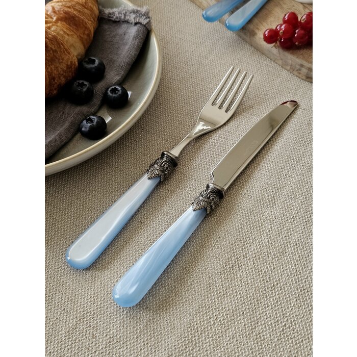 Vork, Lichtblauw (parelmoer), voor het ontbijt, EME Napoleon