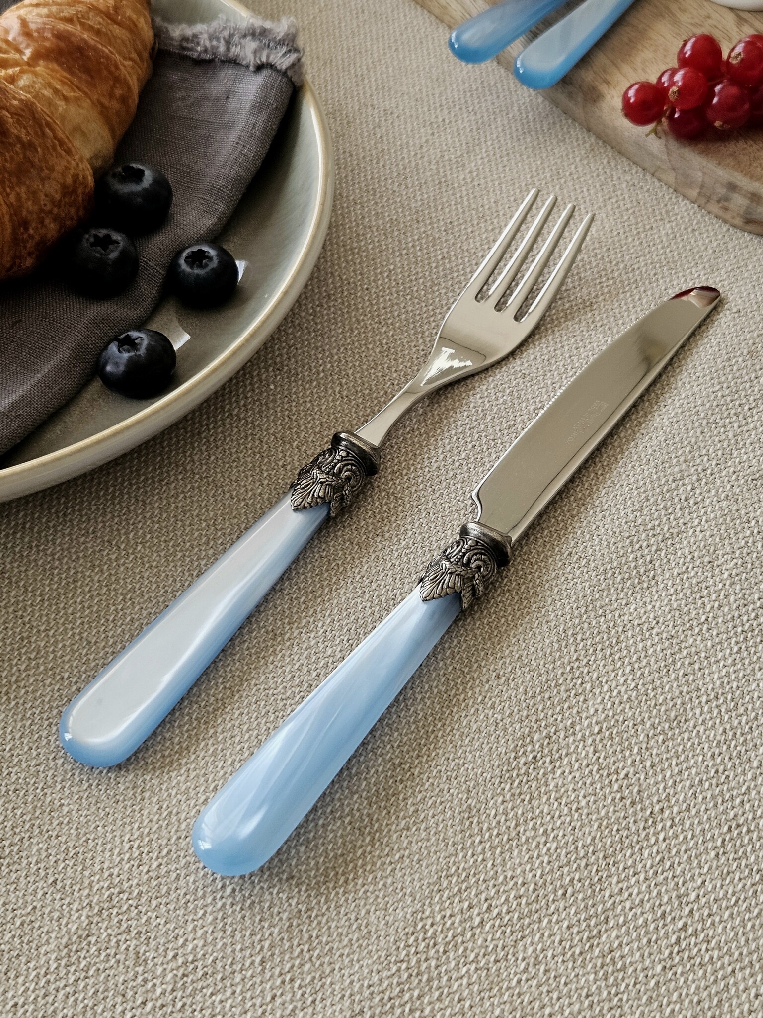 Fork, Light Blue (mother-of-pearl), Breakfast