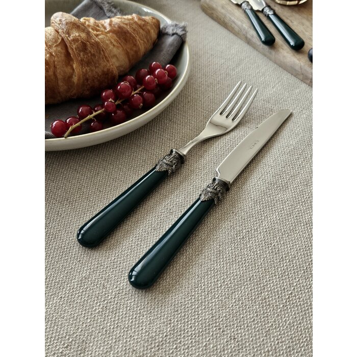 Gabel, Grün (einfarbig), Frühstück