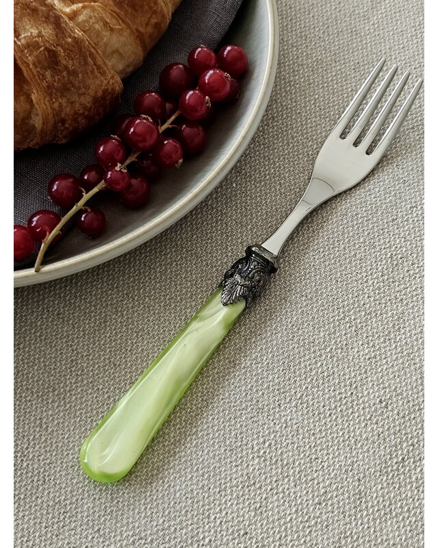 Breakfast fork, light green (mother-of-pearl), EME Napoleon