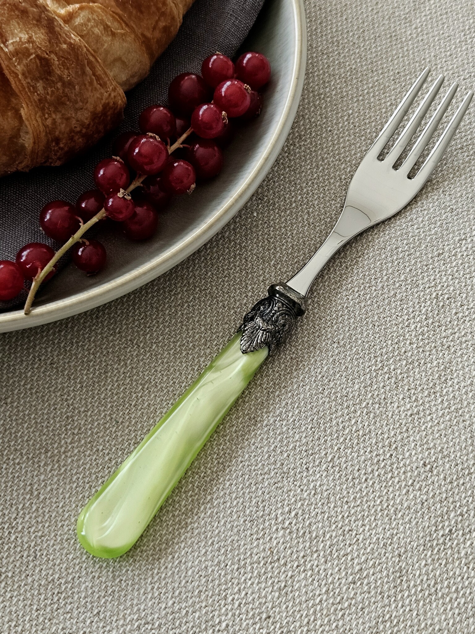 Fork, Light Green (mother-of-pearl), Breakfast