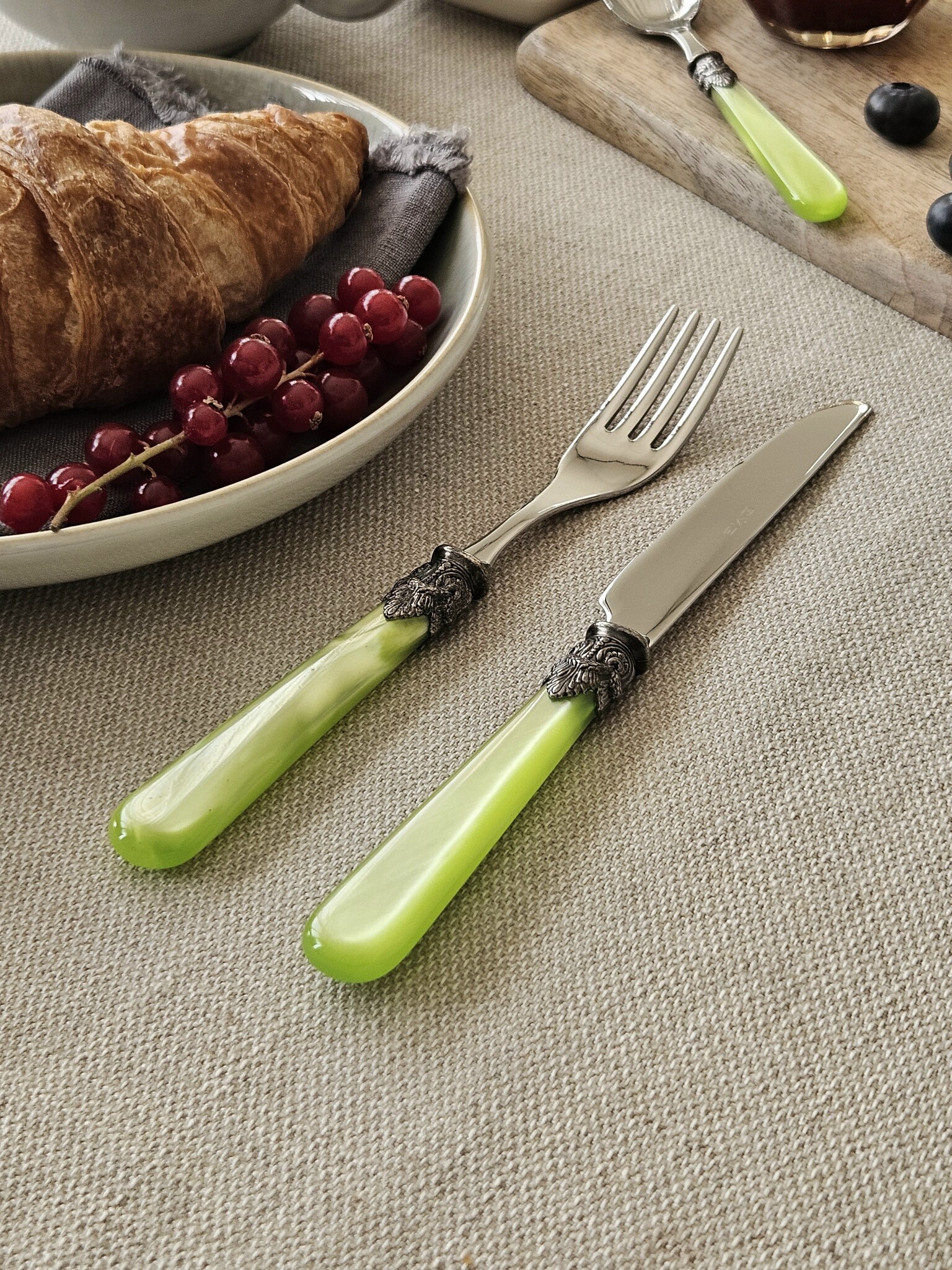 Fork, Light Green (mother-of-pearl), Breakfast