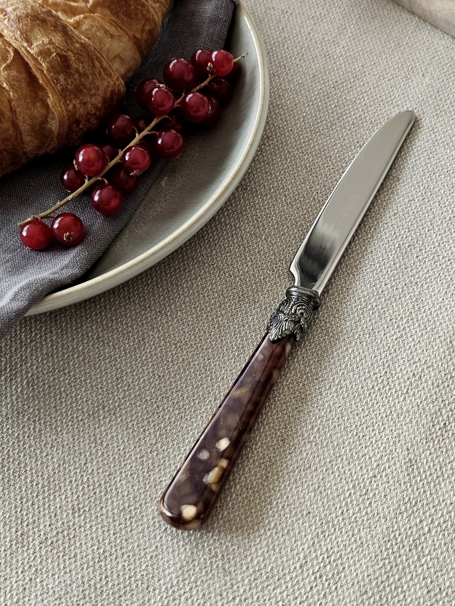 Couteau, Marron (motif tortue), Petit-Déjeuner