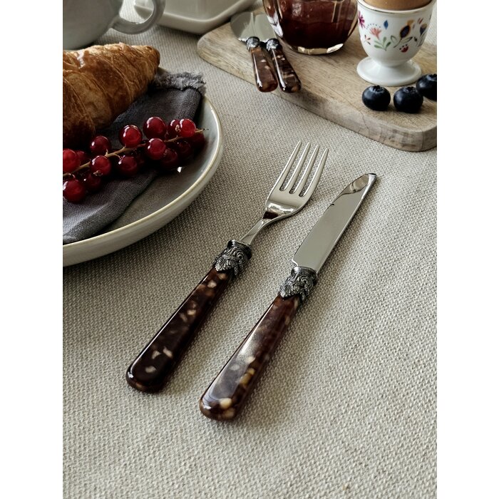 Couteau, Marron (motif tortue), Petit-Déjeuner