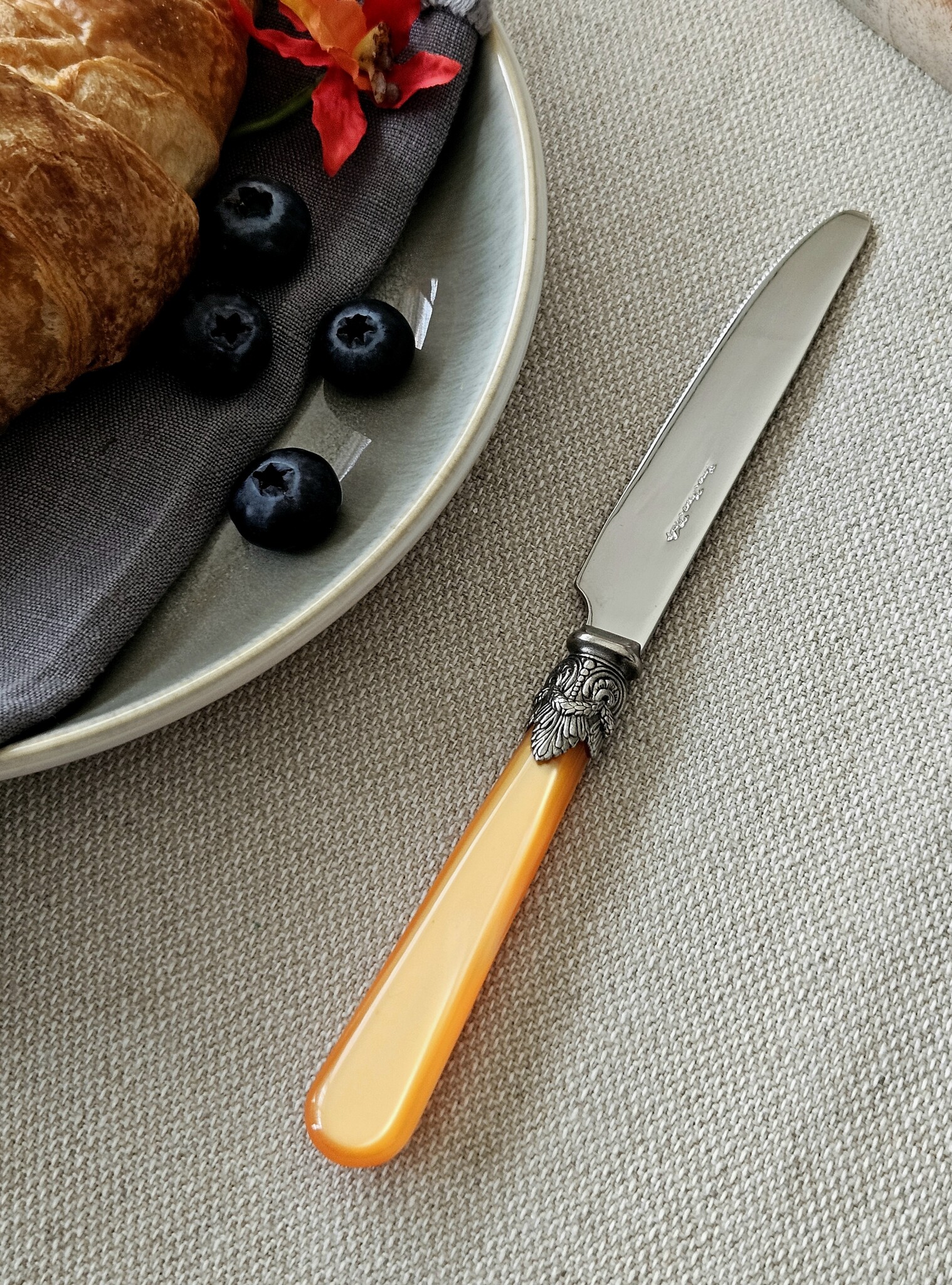 Couteau, Orange (nacré), Petit-Déjeuner