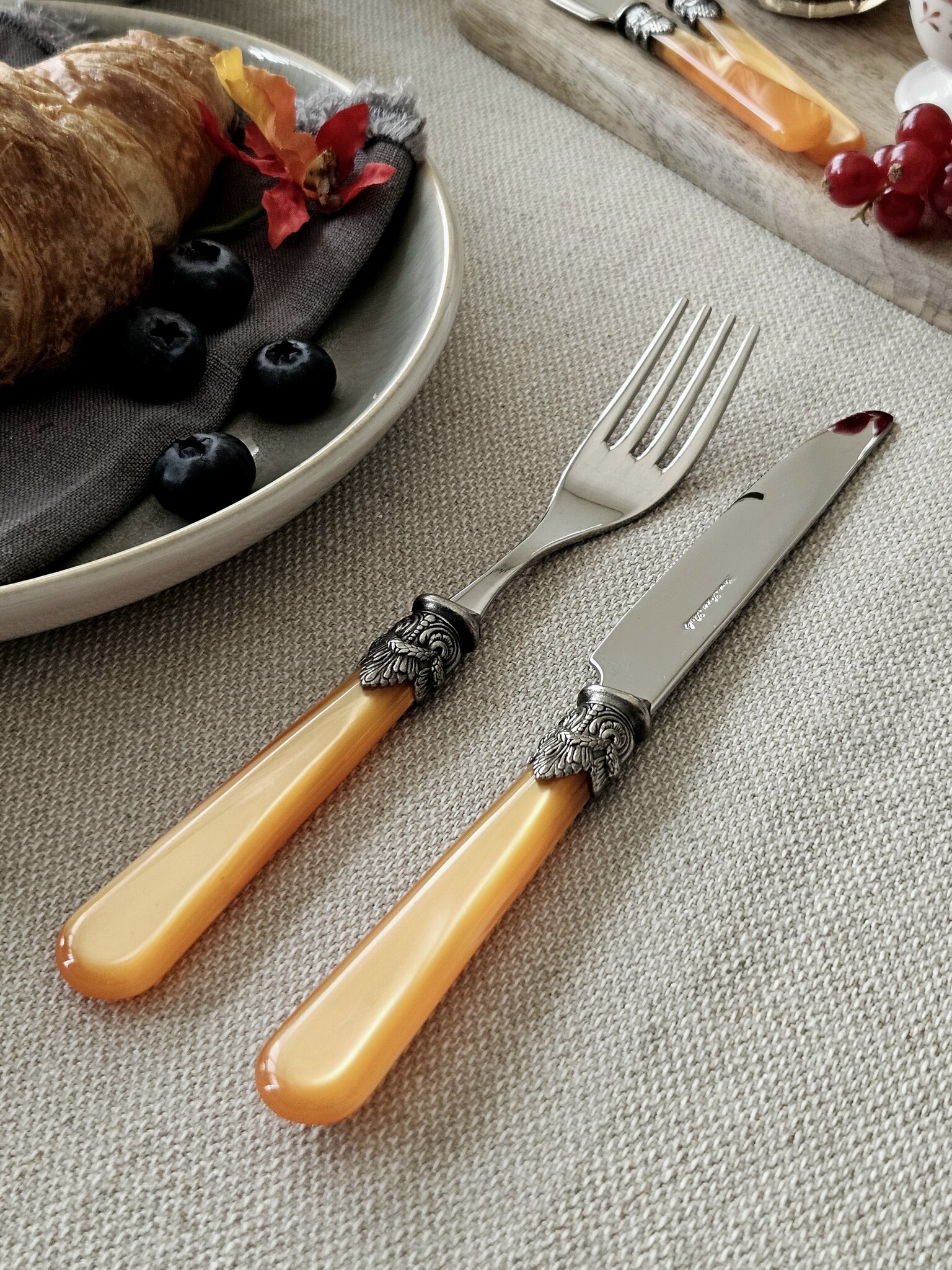 Cuchillo, Naranja (brillo nácar), Desayuno