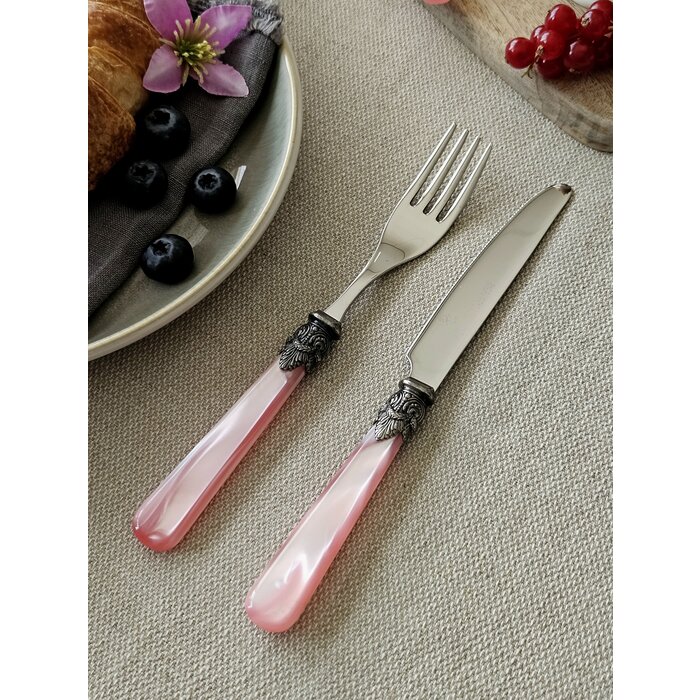 Cuchillo, Rosa (nácar), Desayuno