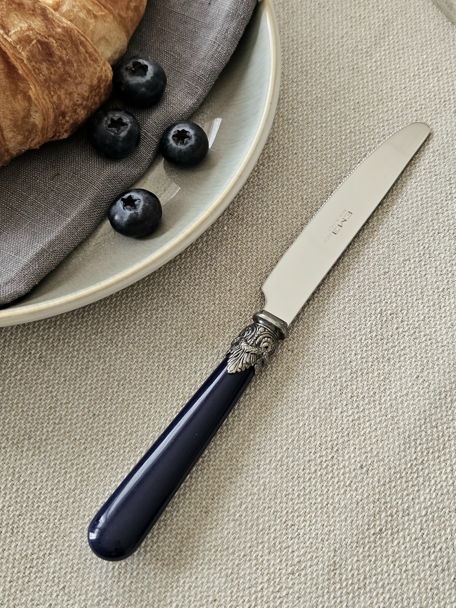 Couteau, Bleu (uni), Petit-Déjeuner