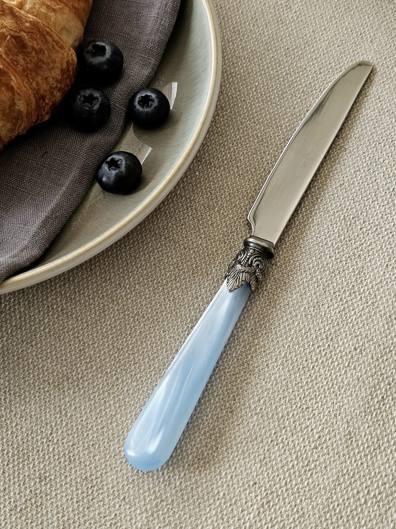 Frühstücksmesser, Hellblau (perlmutt), EME Napoleon