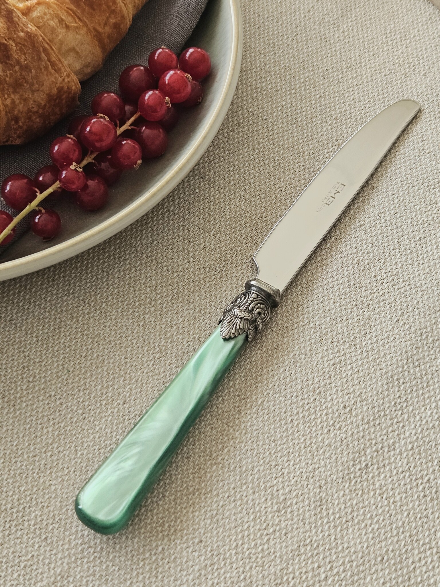 Knife, Green (mother-of-pearl sheen), Breakfast