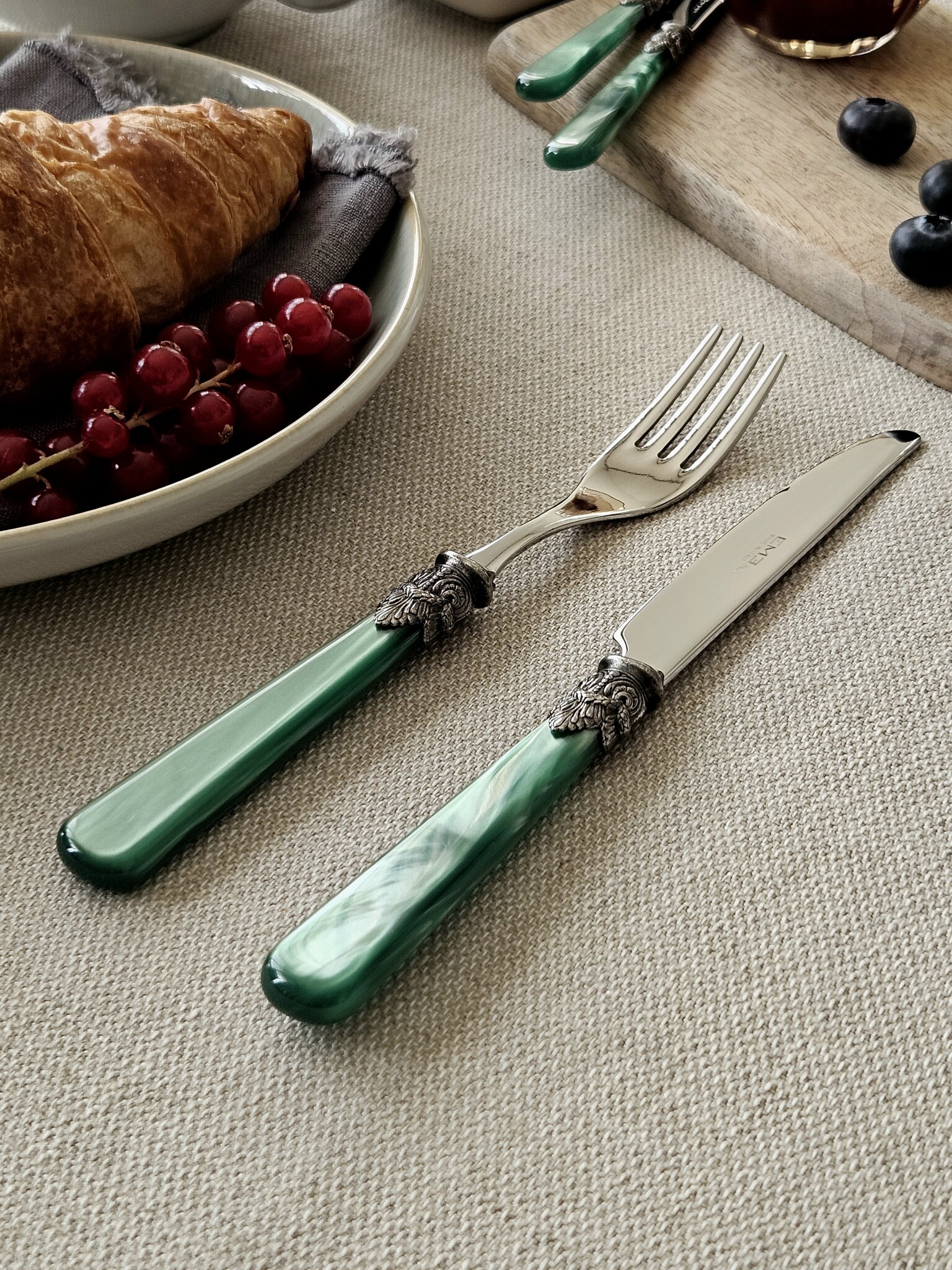 Couteau, Vert (nacré), Petit-Déjeuner