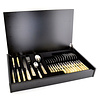 Cutlery Case, for storing cutlery, black luxury wooden design (empty)