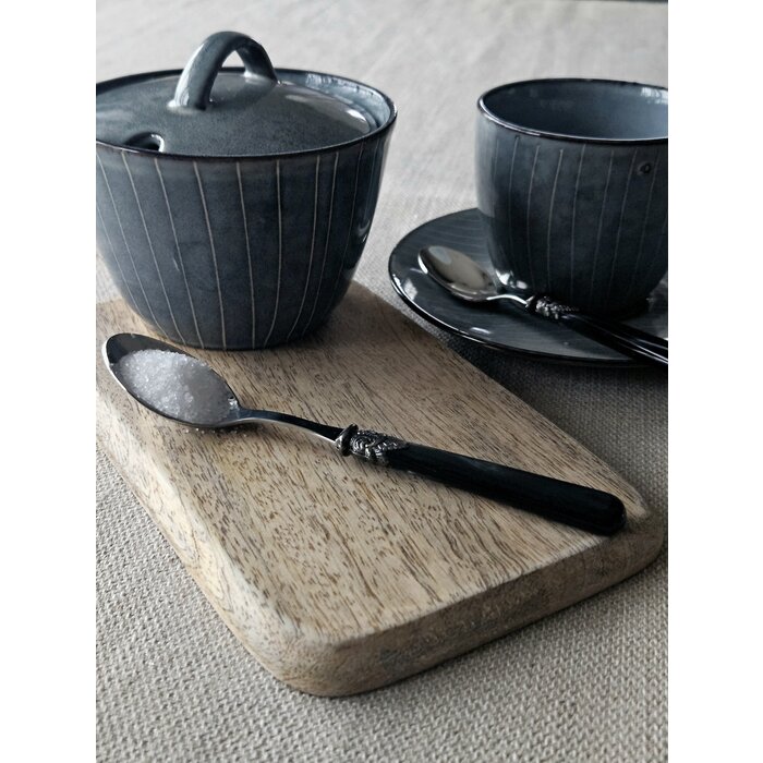 Sugar spoon, Black (mother-of-pearl sheen)