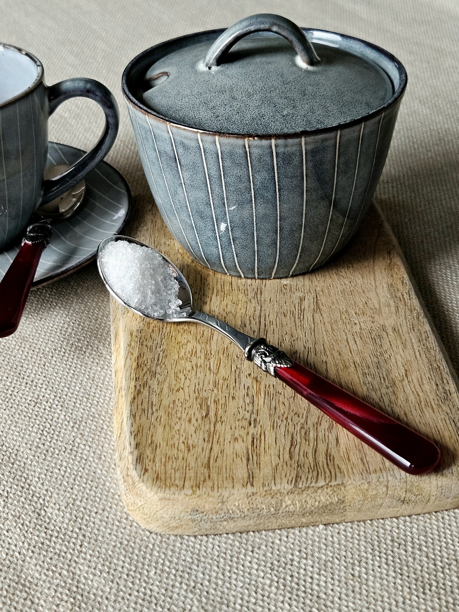 Cucharilla para azúcar, Rojo (brillo nácar)