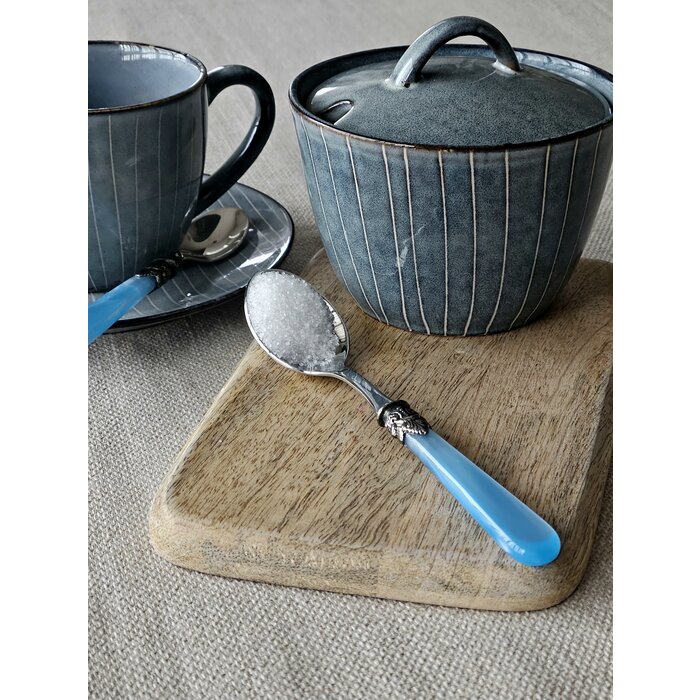 Sugar spoon, Light Blue (mother-of-pearl)