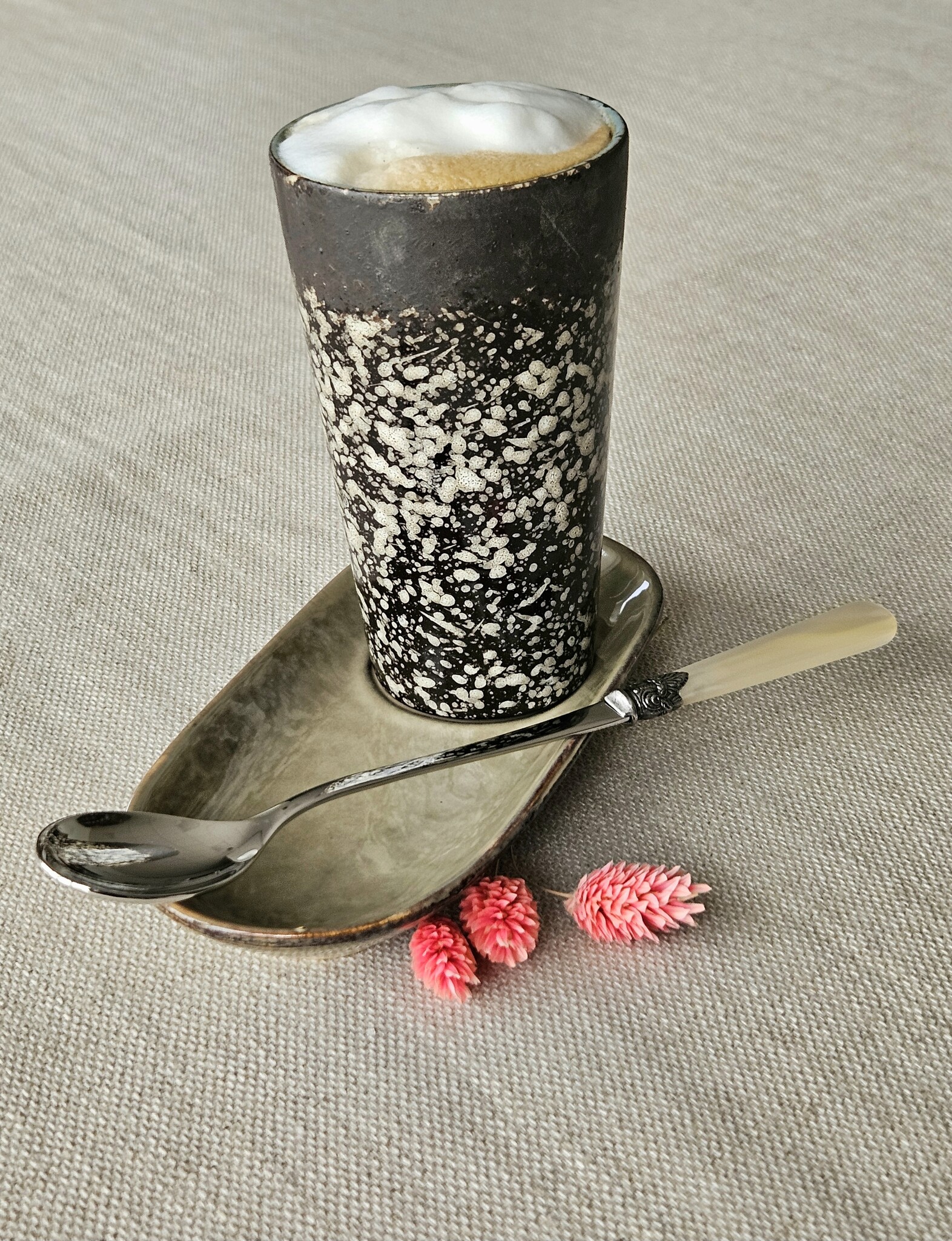 Cucharilla Larga / Cucharilla para Sorbete, Marfil (nácar), 21,5 cm