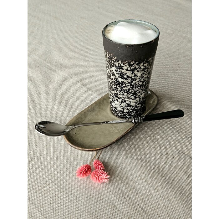 Longdrinklöffel / Sorbetlöffel, Schwarz (perlmuttglanz), 21,5 cm