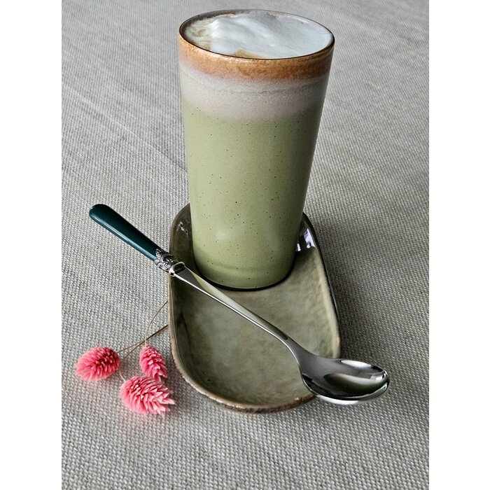 Long drink spoon, Green (matte), 8,5 inch