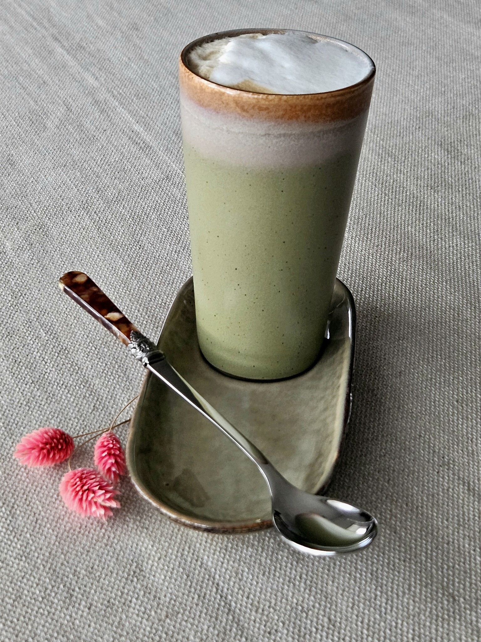 Cuillère Long Drink / Cuillère à Sorbet, Marron (motif tortue), 21,5 cm