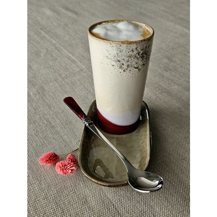 Longdrinklöffel / Sorbetlöffel, Rot (perlmuttglanz), 21,5 cm