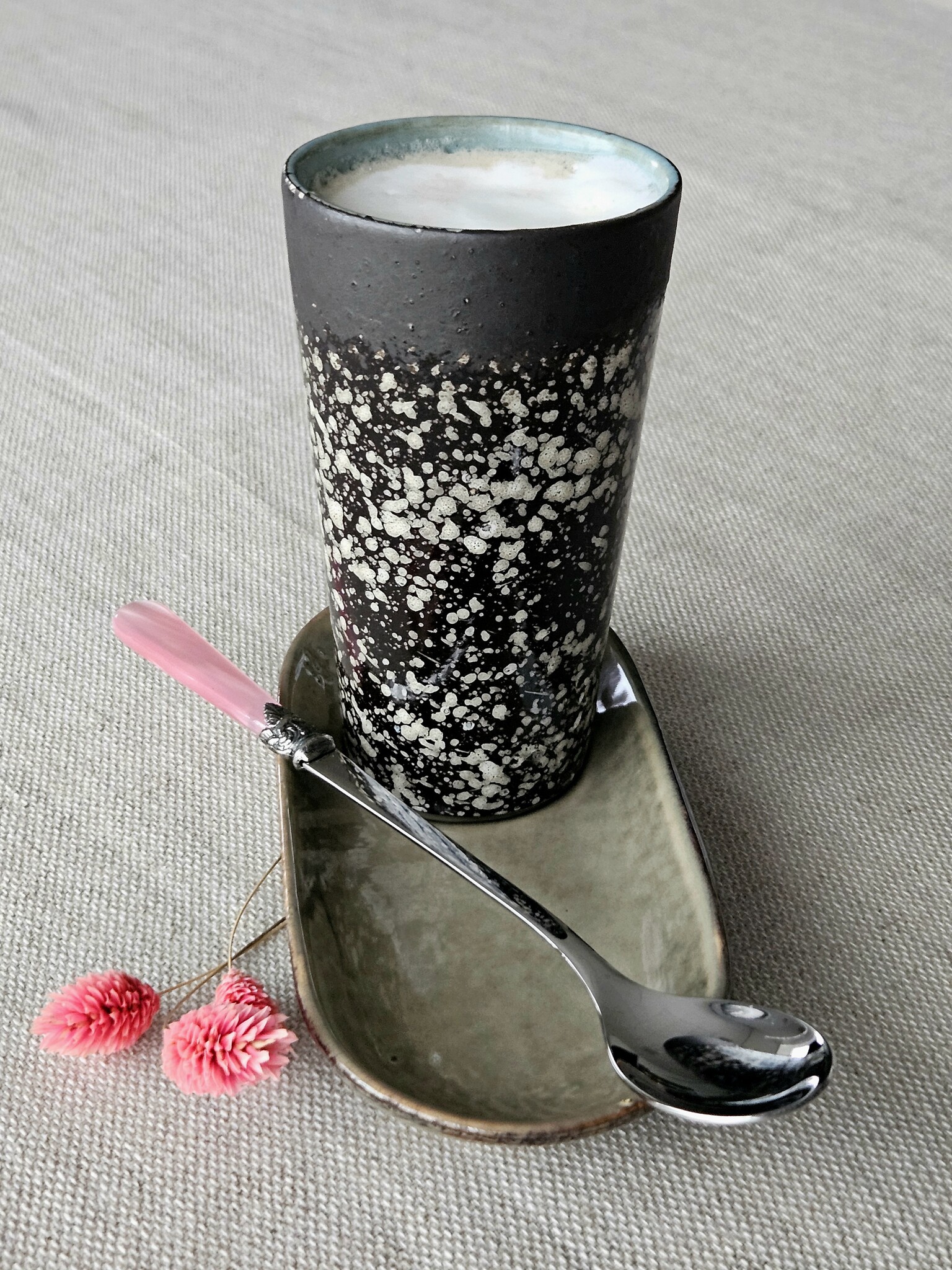 Cuillère Long Drink / Cuillère à Sorbet, Rose (nacré), 21,5 cm