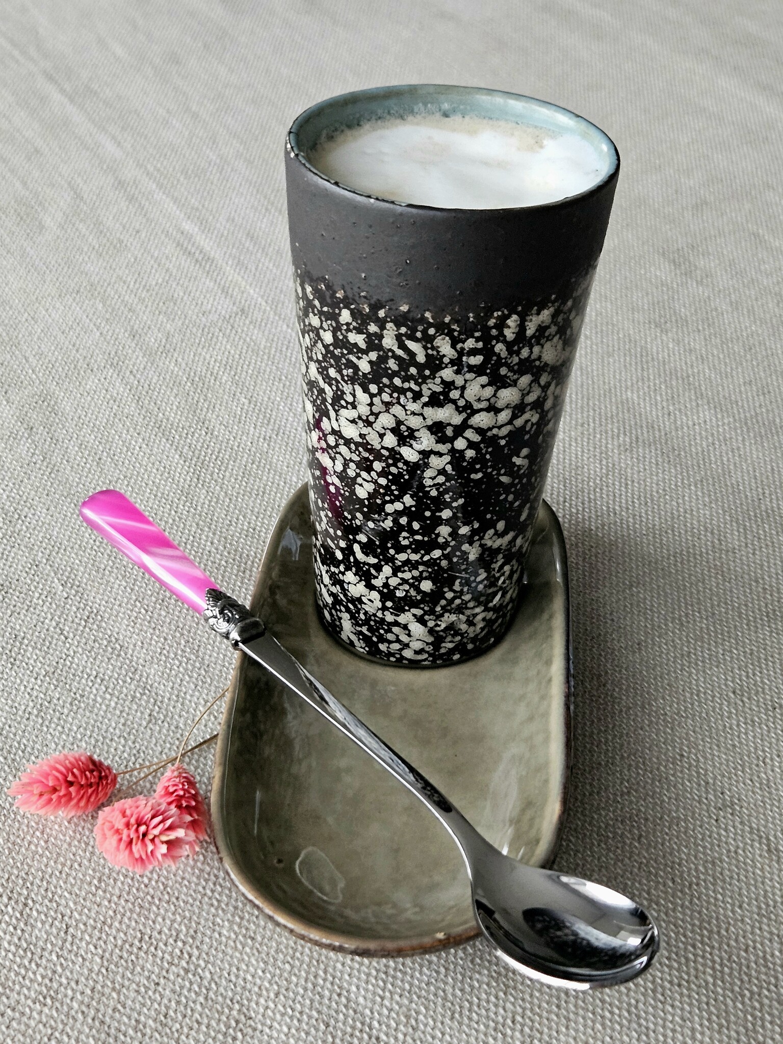 Cuillère Long Drink / Cuillère à Sorbet, Fuchsia (nacré), 21,5 cm