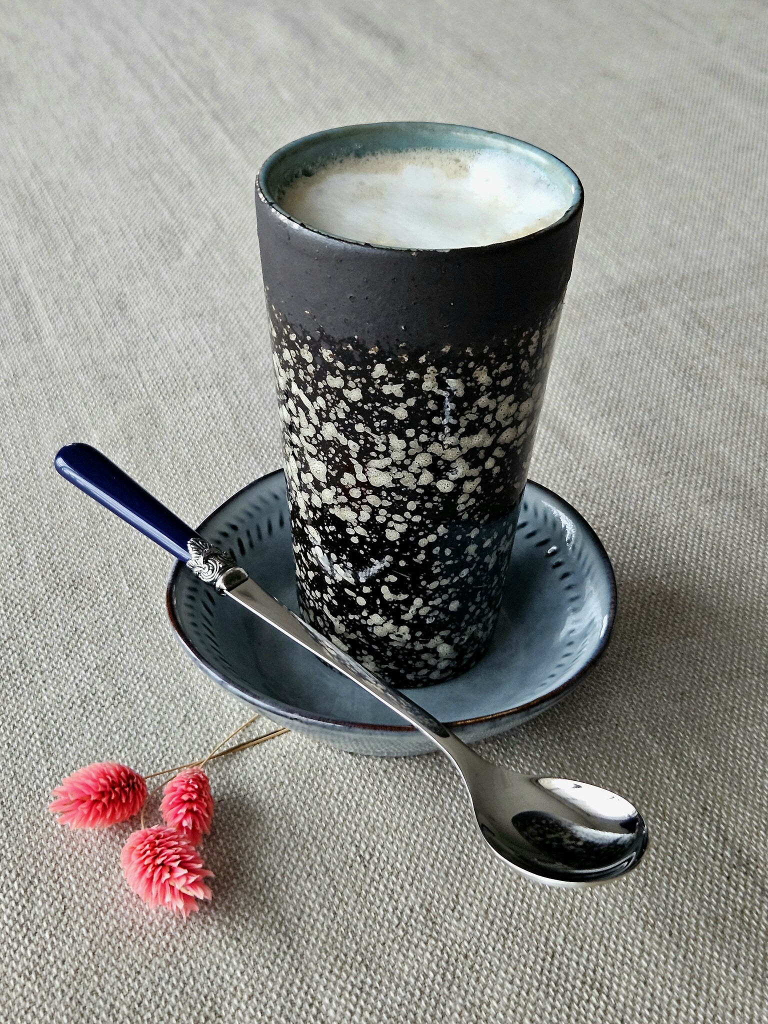Long drink spoon, Blue (matte), 8,5 inch