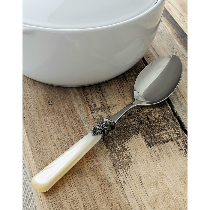 Serving spoon, Ivory (mother-of-pearl sheen)