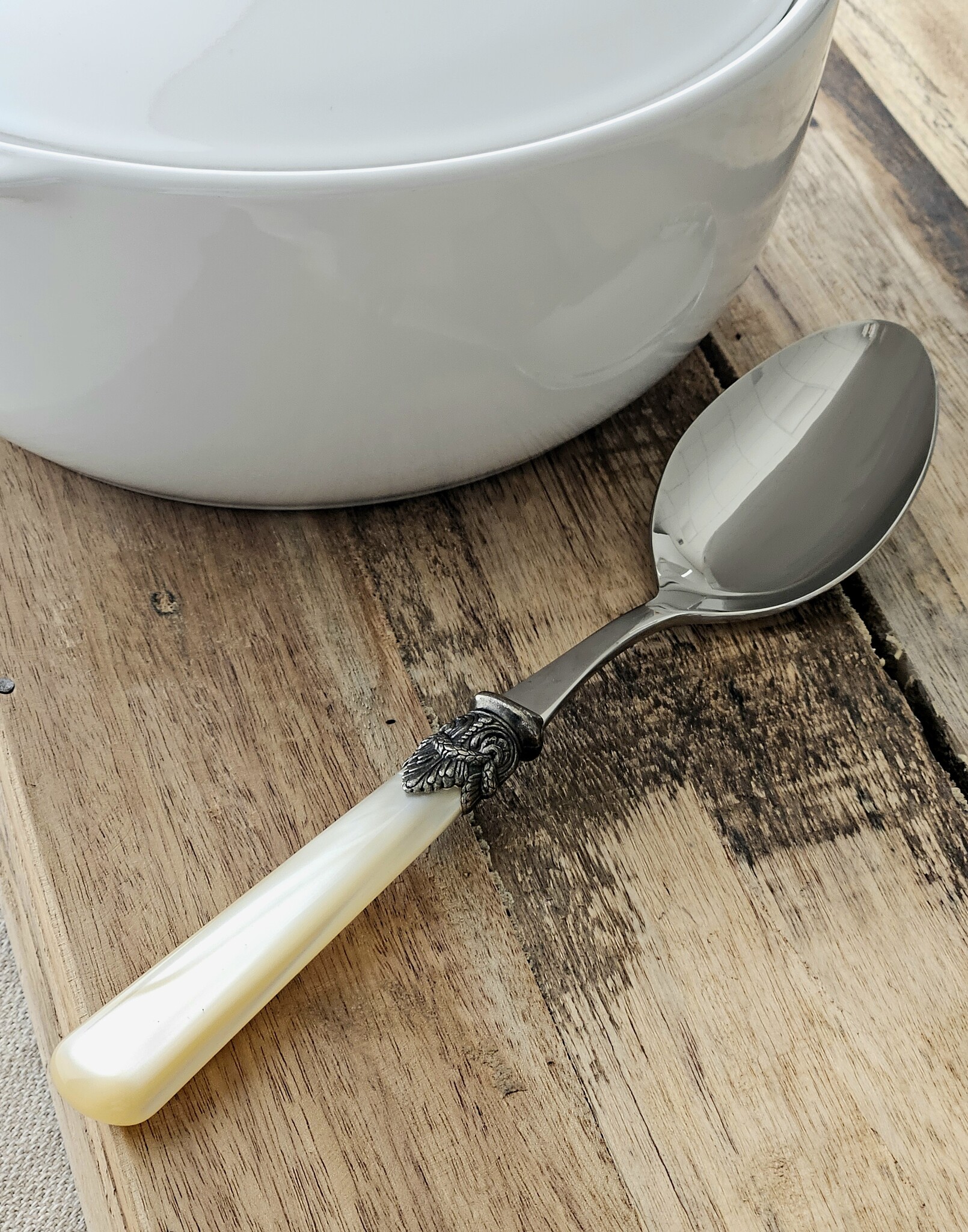 Cuchara para servir, Marfil (brillo nácar)