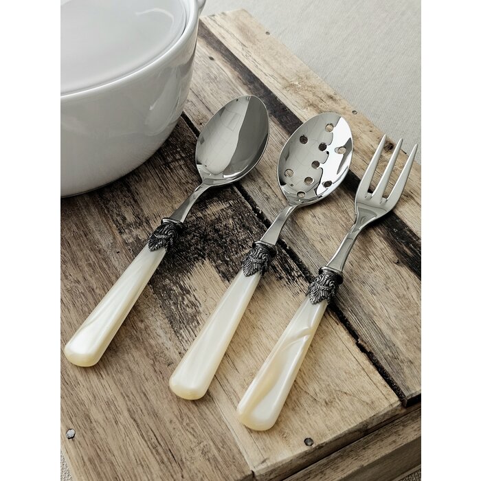 Tenedor para servir, Marfil (nácar)