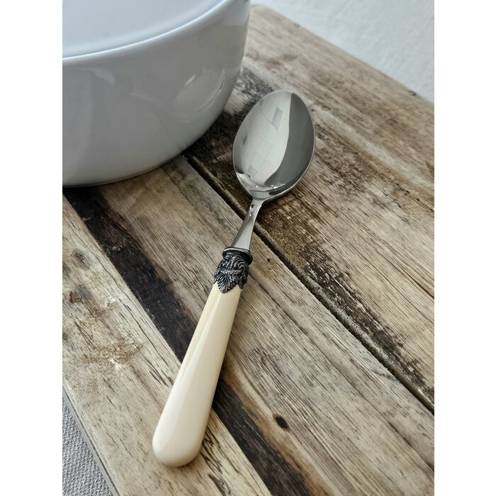 Serving spoon, Ivory (matte)