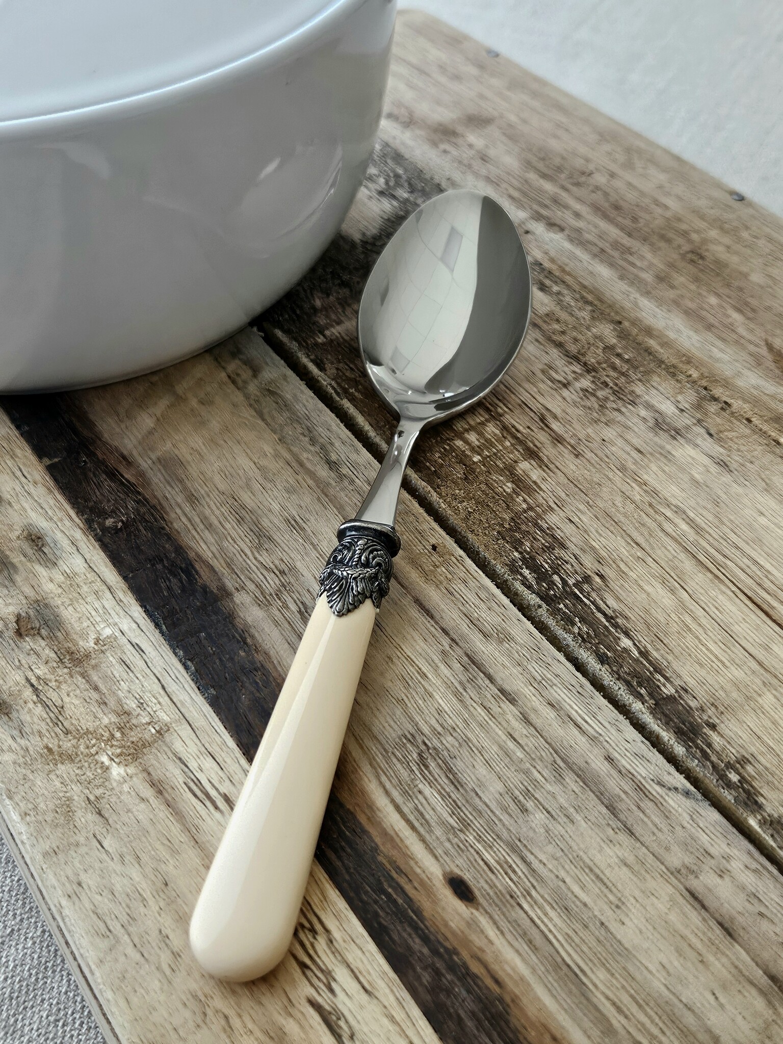 Cuchara para servir, Marfil (liso)