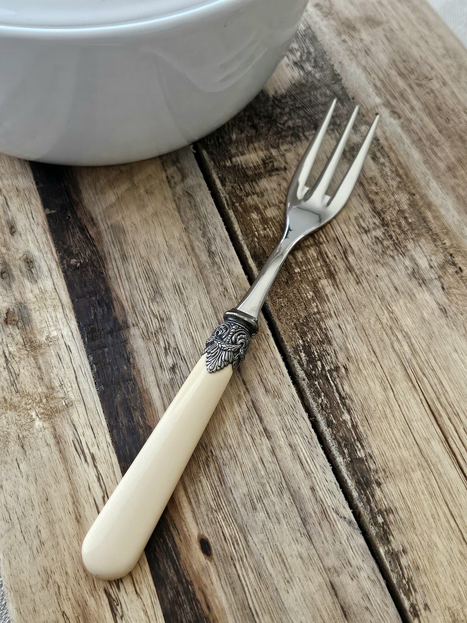 Tenedor para servir, Marfil (liso)