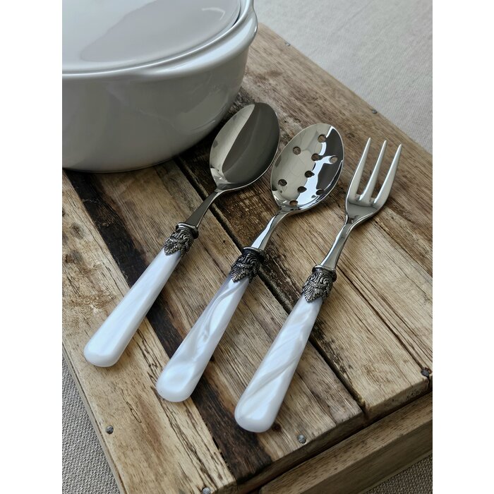 Fourchette de service, Blanc (nacré)